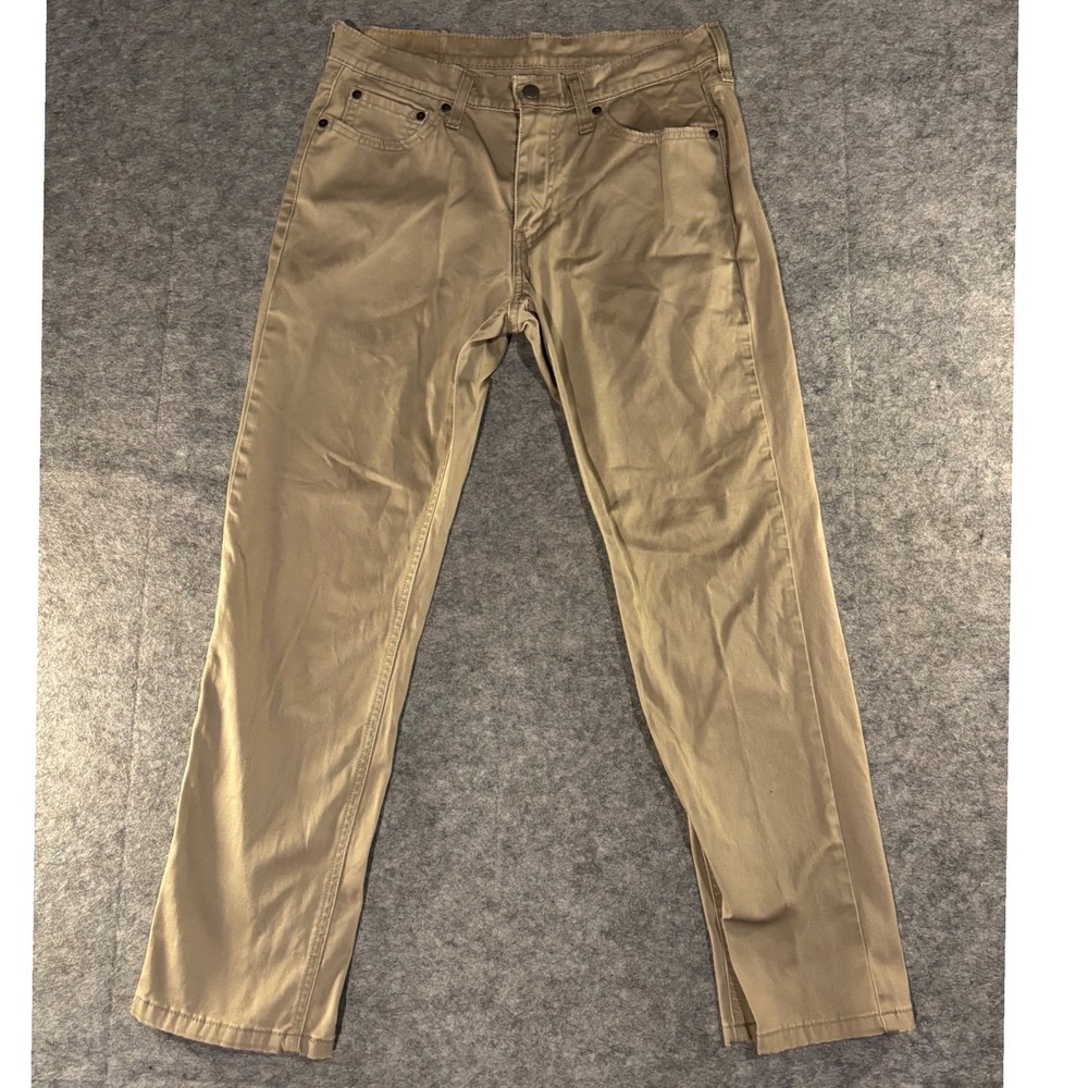 Levis 541 Athletic Taper Mens 30x30 Khaki Tan Chino Pants 5-Pocket Cotton Blend